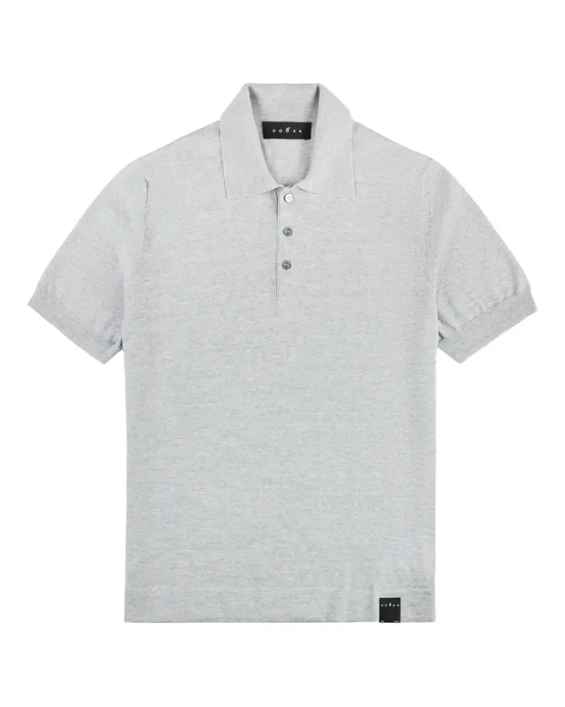 Hogan Poloshirt aus Wolle - Grau Grau