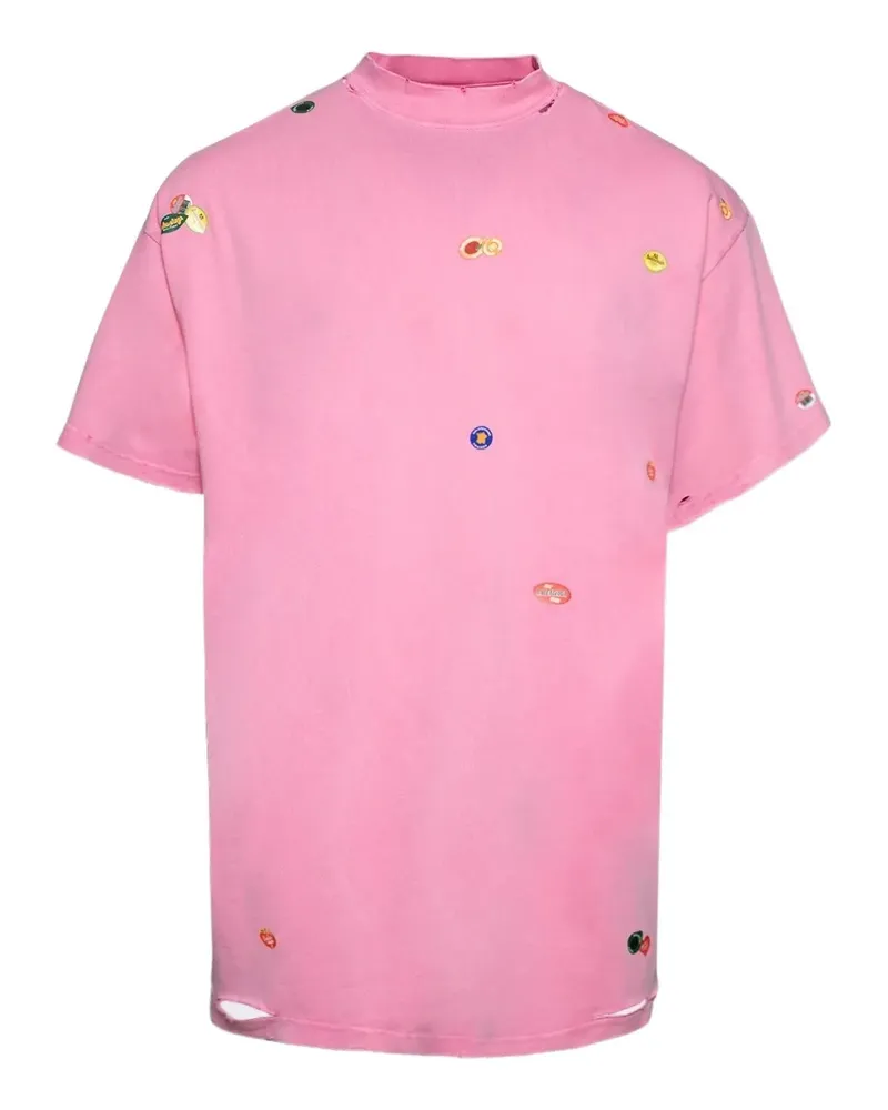Balenciaga Besticktes Fruity T-Shirt - Rosa Rosa
