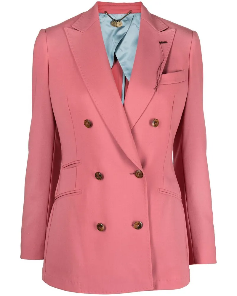 Maurizio Miri Doppelreihiger Grace Blazer Rosa