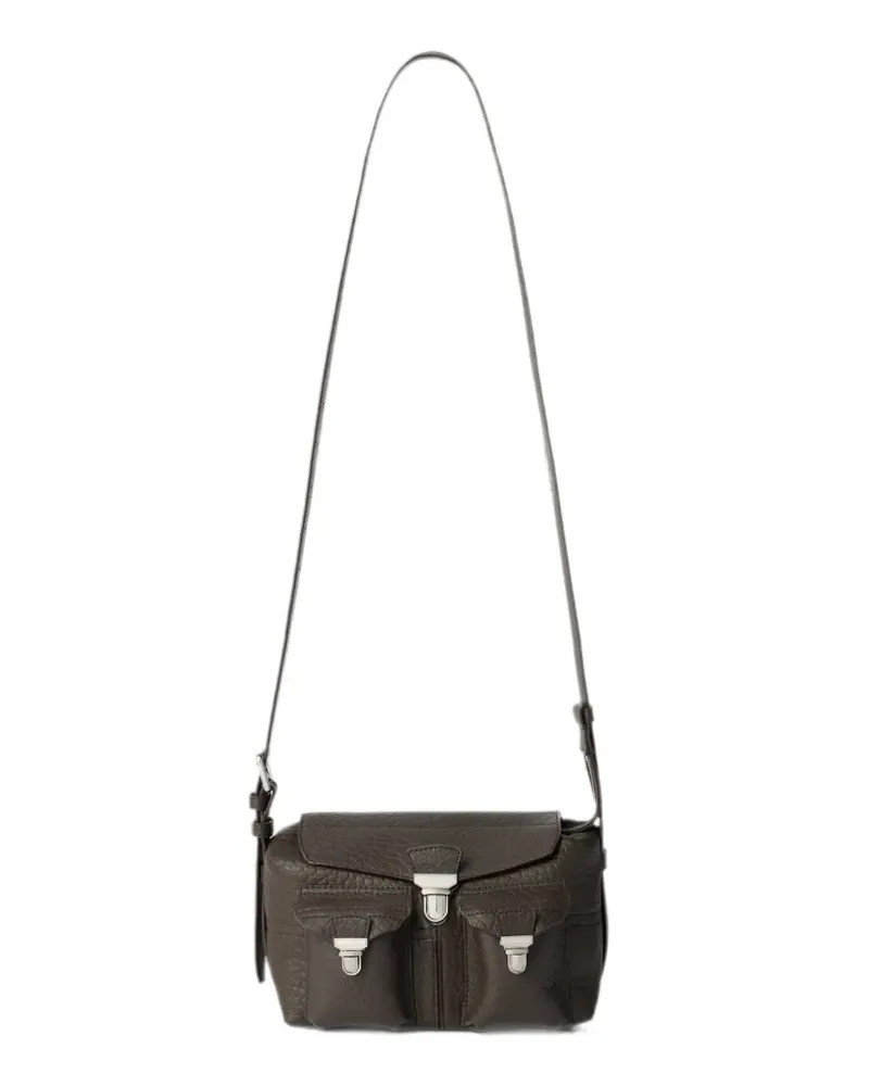 Christophe Lemaire mini soft gear bag in bubble lambskin - Braun Braun