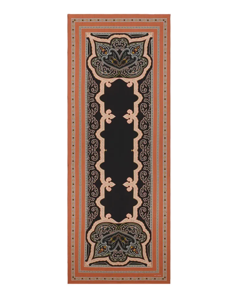 Etro patterned scarf - Schwarz Schwarz