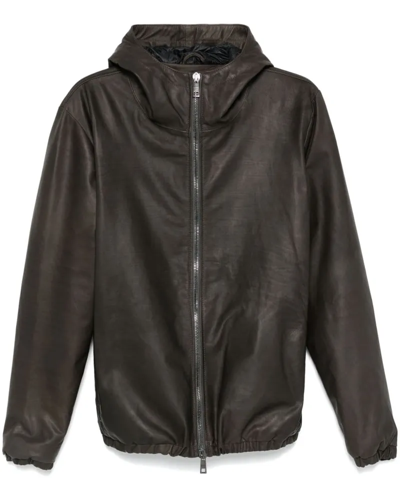 Giorgio Brato Klassische Lederjacke - Braun Braun