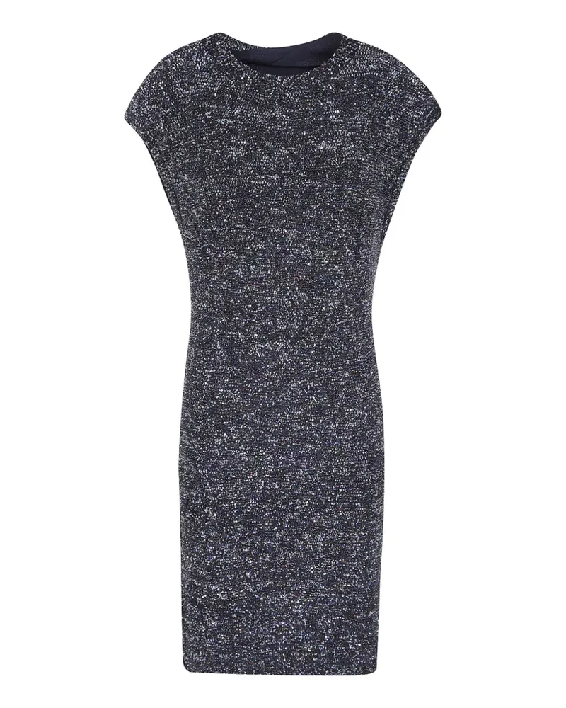 Emporio Armani Minikleid mit Pailletten und angeschnittenen Ärmeln - Schwarz Schwarz