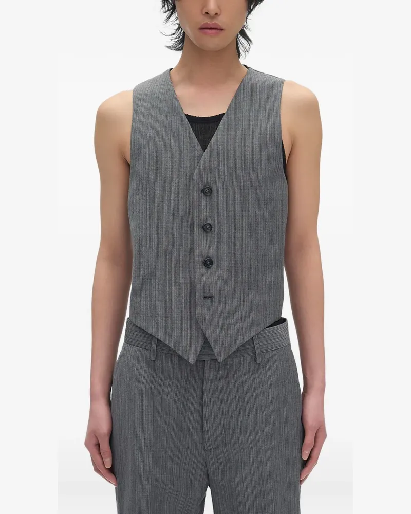 Ann Demeulemeester Weste mit Nadelstreifen - 083 GREY 083