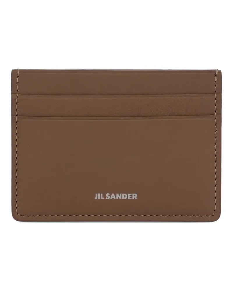 Jil Sander Kartenetui mit Logo-Prägung - Braun Braun