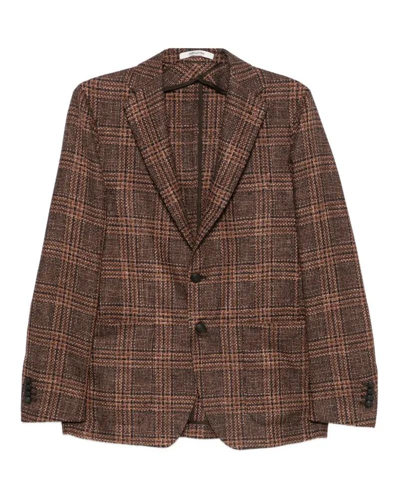 Tagliatore check-pattern notched-lapel blazer - Braun Braun