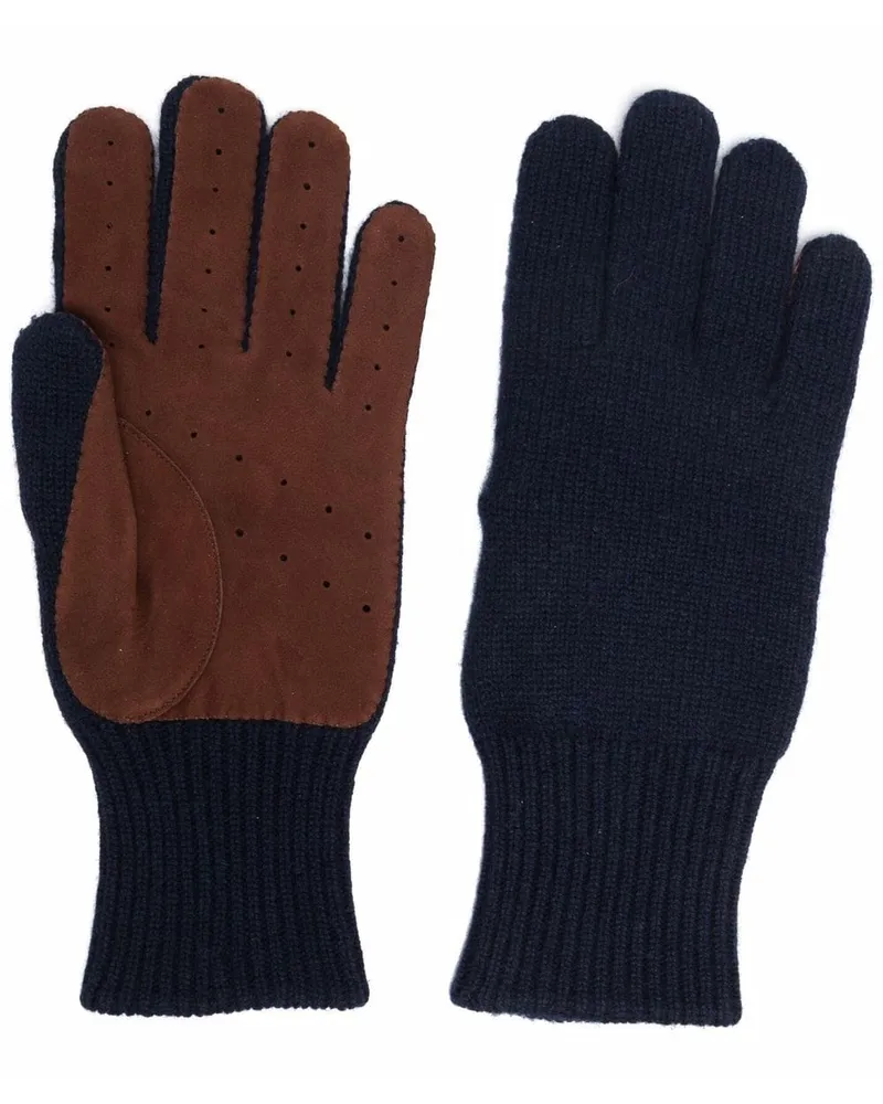 Brunello Cucinelli Perforierte Handschuhe - Blau Blau