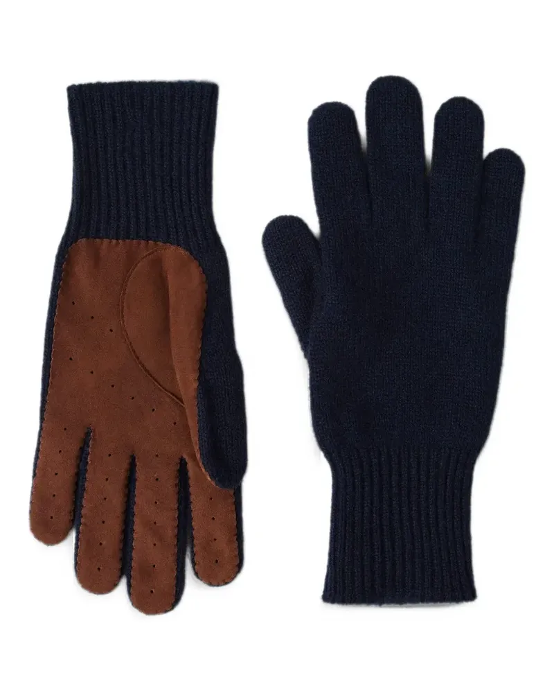Brunello Cucinelli Perforierte Handschuhe - Blau Blau