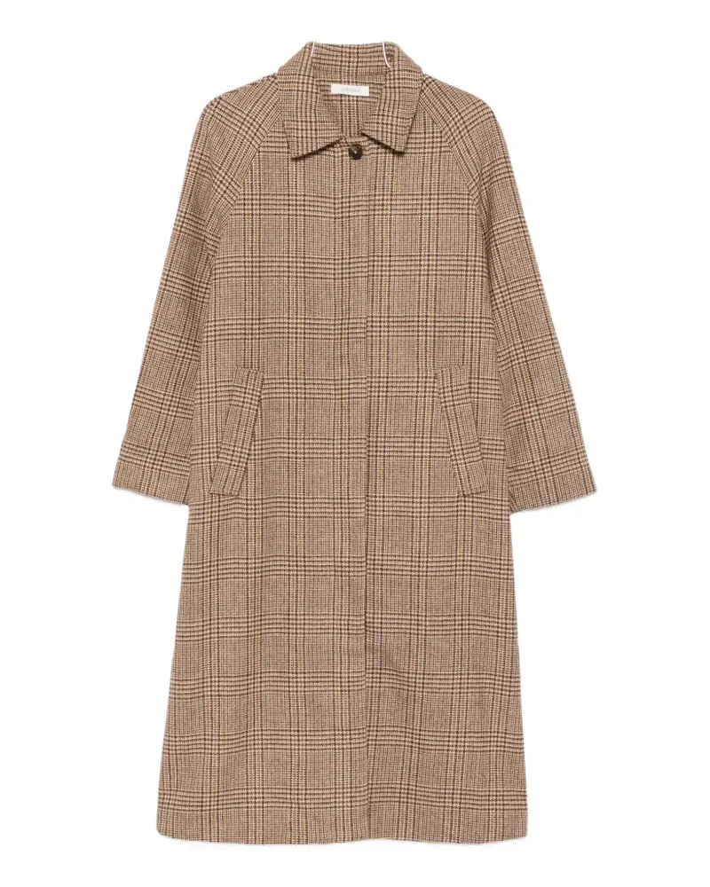JcSophie Panna check-pattern raglan-sleeve coat - Nude Nude
