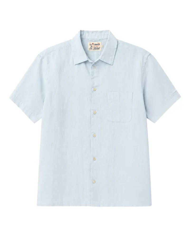 MC2 Saint Barth Kurzärmeliges Hemd aus Leinen - Blau Blau