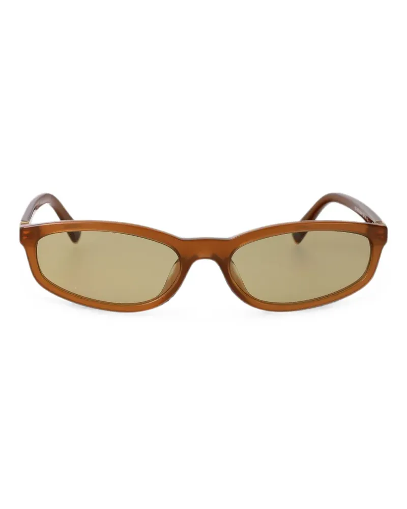 Miu Miu Regard Sonnenbrille mit ovalem Gestell - Braun Braun