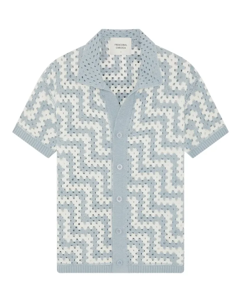 Frescobol Carioca Pinto crochet-knit shirt - Blau Blau