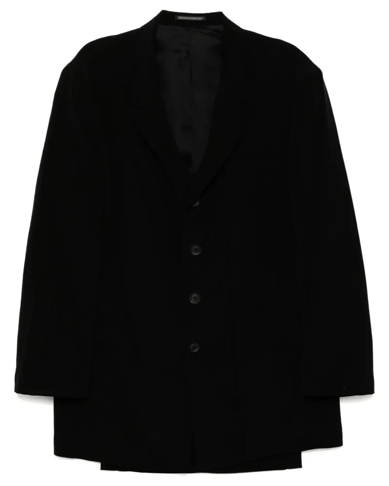 Yohji Yamamoto Einreihiges Sakko - Schwarz Schwarz