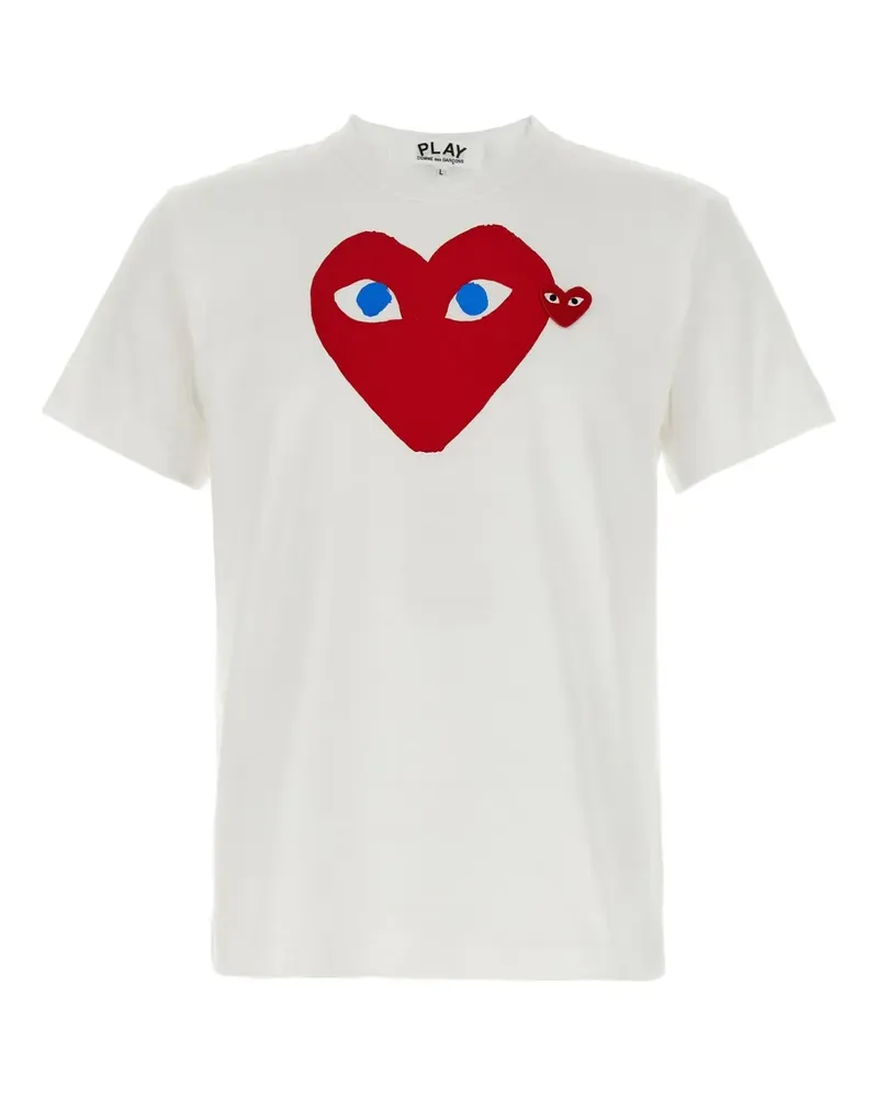 Comme des Garçons T-Shirt mit Herz-Print - Weiß Weiß
