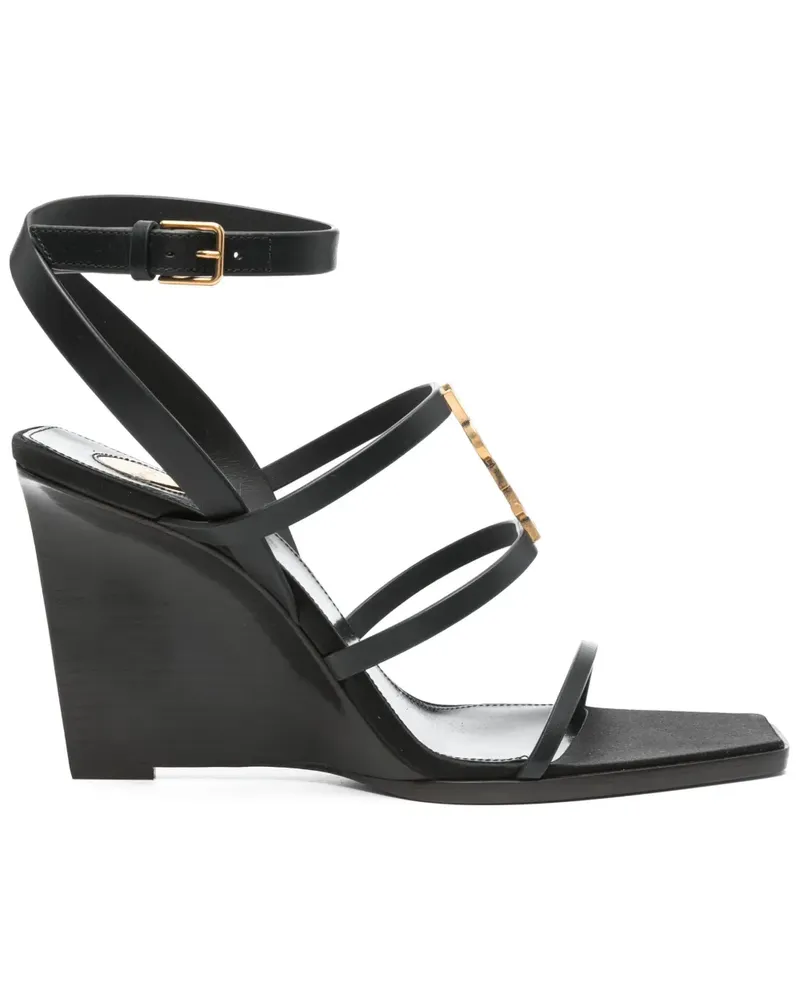 Saint Laurent Cassandra Sandalen 100mm - Schwarz Schwarz