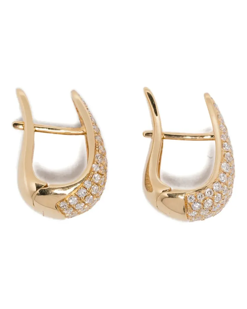 ANITA KO Kleine 18kt Claw Gelbgoldohrringe mit Diamanten Gold
