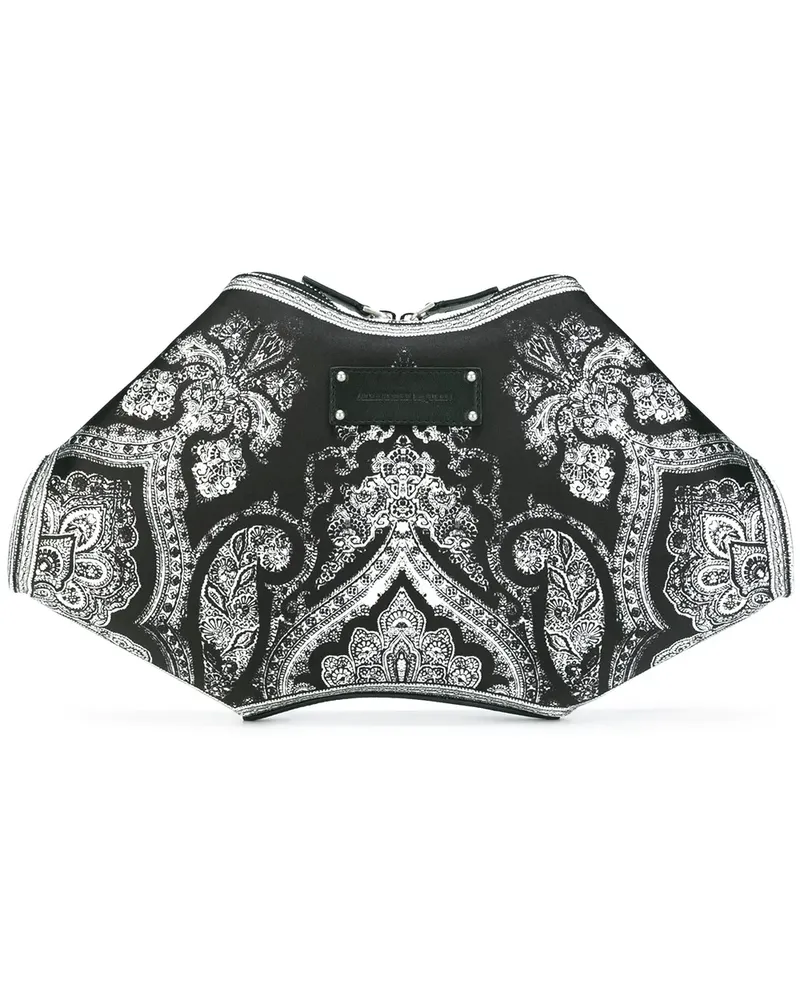 Alexander McQueen De Manta' Clutch mit Paisleymuster - Schwarz Schwarz