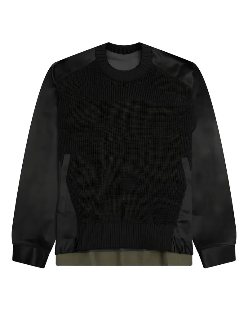 Sacai Sweatshirt mit Einsätzen - Schwarz Schwarz