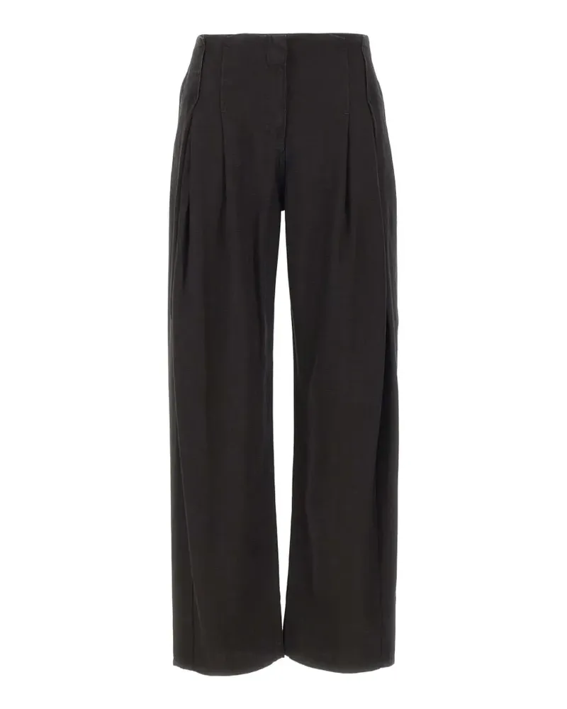 IRO Flowy pleated trousers - Schwarz Schwarz