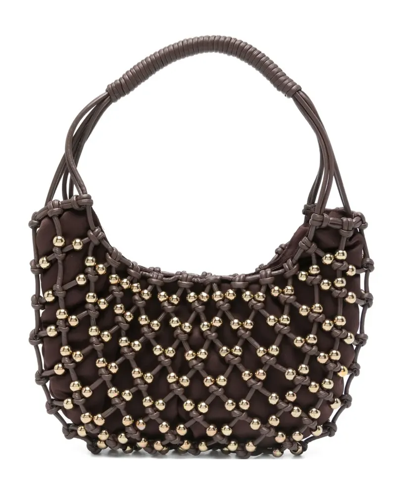 Rosantica Nodi Schultertasche mit Perlen - Braun Braun