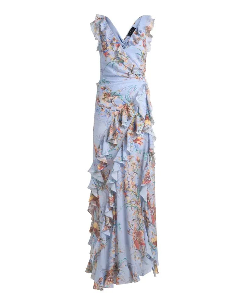 Etro ruffled cut-out maxi dress - Blau Blau