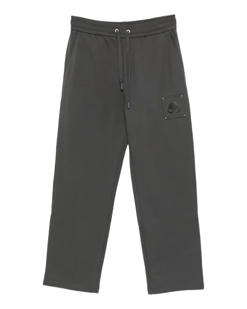Moose Knuckles logo-patch drawstring track pants - Grau Grau