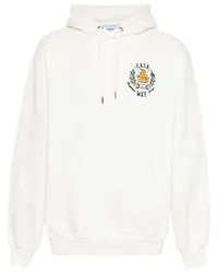 Casablanca Paris Casa Way Hoodie aus Bio-Baumwolle Weiß