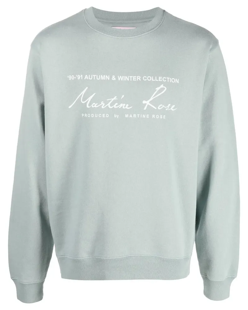 Martine Rose Sweatshirt mit Logo-Print - Grün Grün
