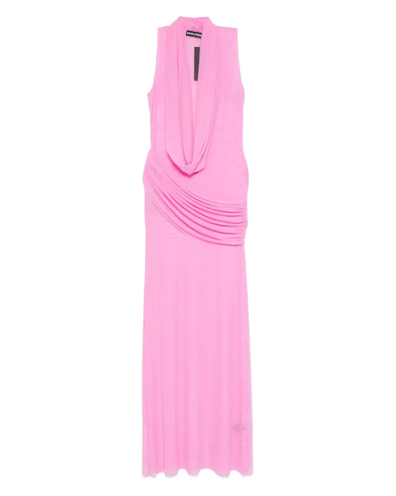 David Koma Semi-transparentes Maxikleid - Rosa Rosa