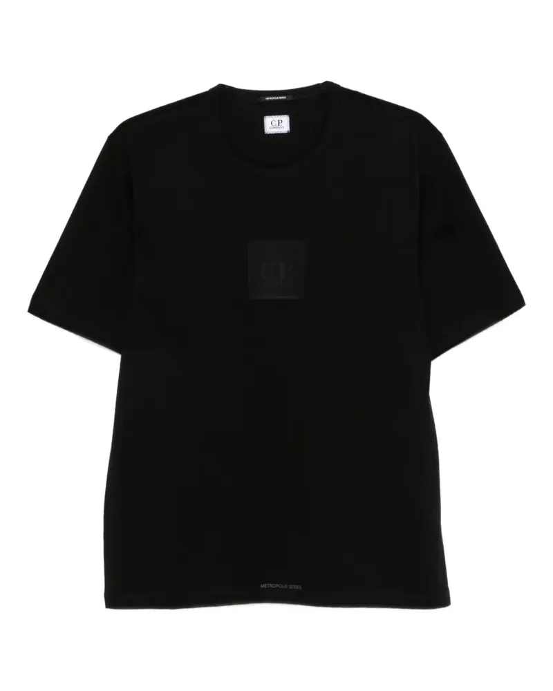 C.P. Company T-Shirt mit Logo-Patch - Schwarz Schwarz