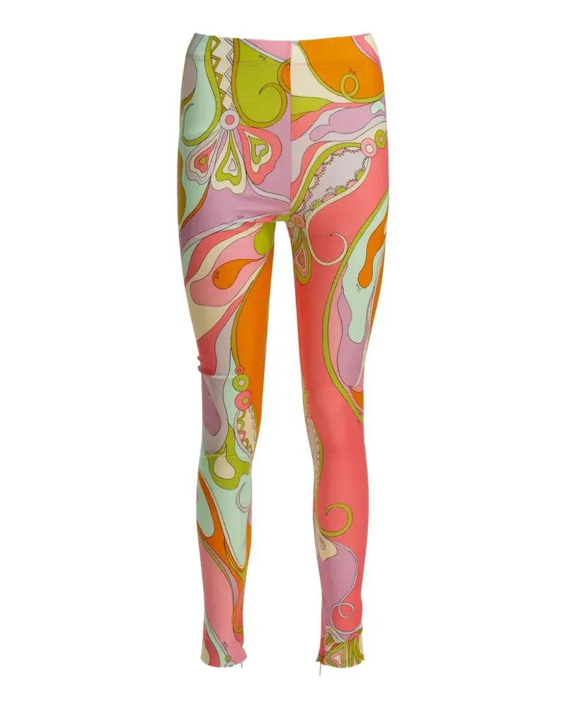 Emilio Pucci Iride-print leggings - Orange Orange
