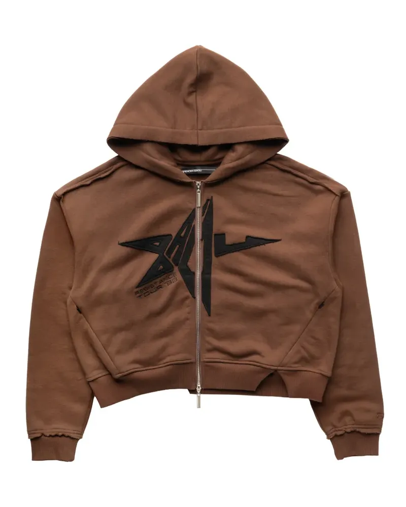 Spencer Badu Hoodie mit Applikation - Braun Braun