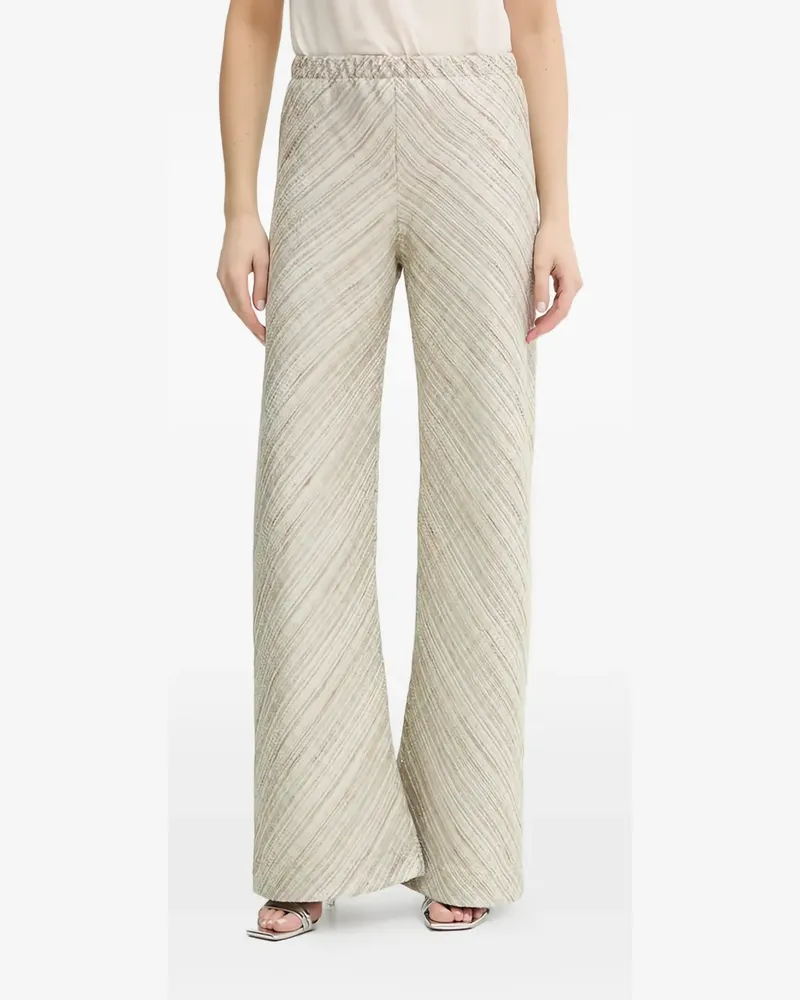 forte_forte flared trousers - Nude Nude