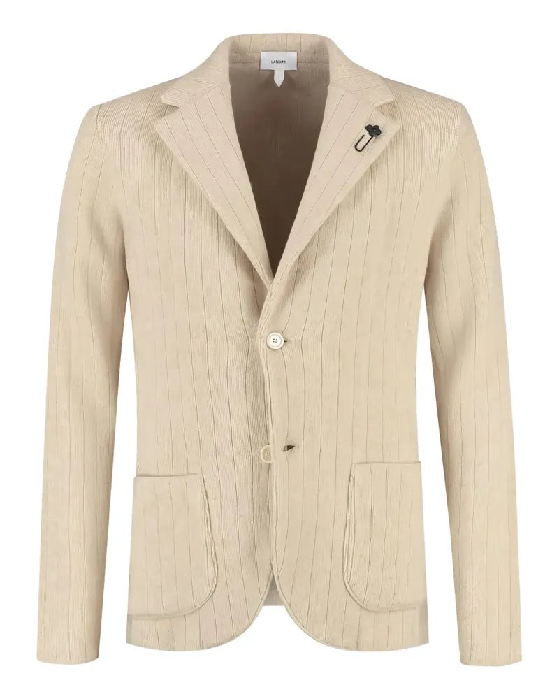 LARDINI ribbed blazer - Nude Nude