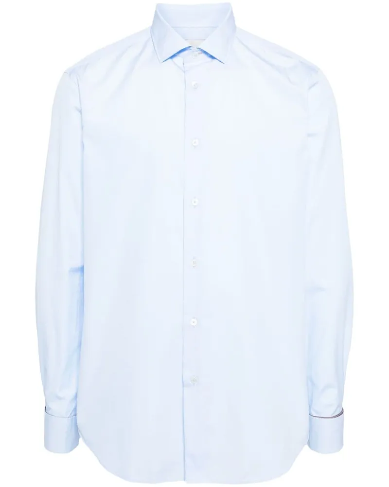 Paul Smith Geknöpftes Popeline-Hemd - Blau Blau