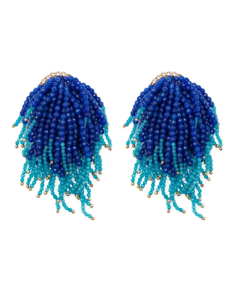 Rosantica Perlenohrringe mit Quaste - Blau Blau
