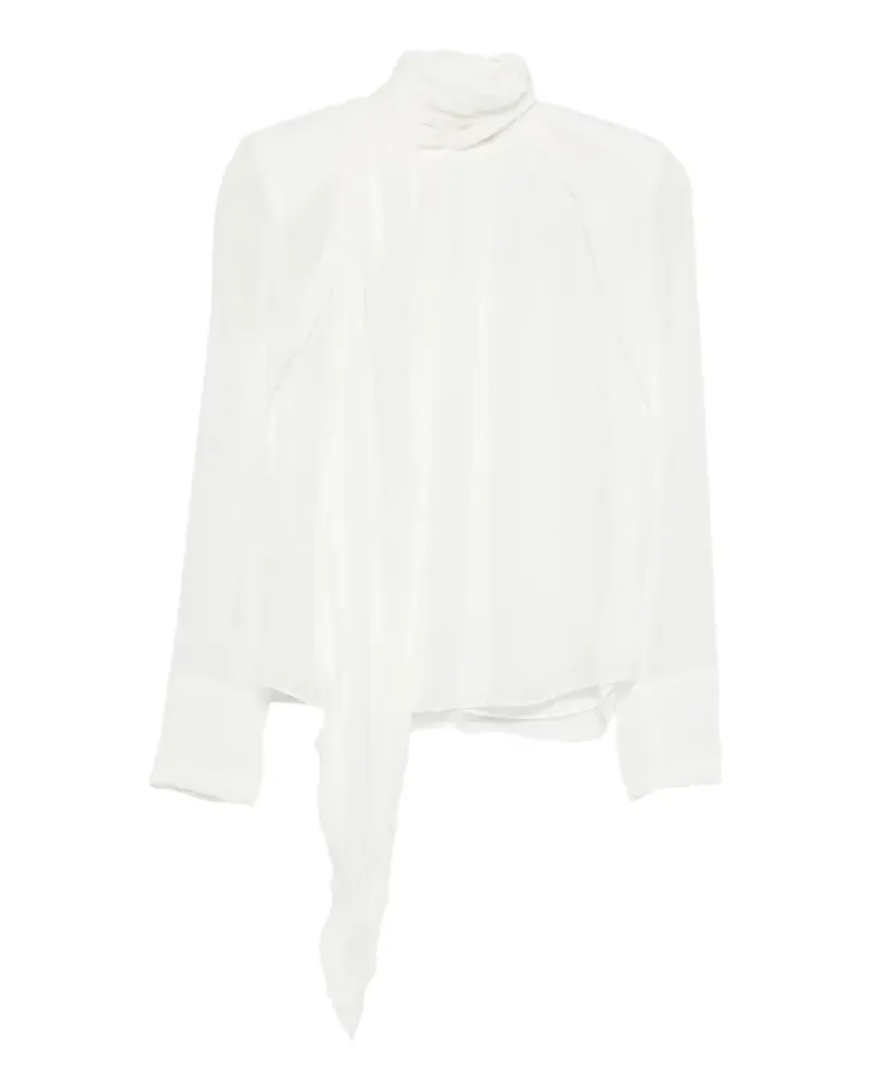 Dorothee Schumacher neck-tie long-sleeved blouse - Weiß Weiß