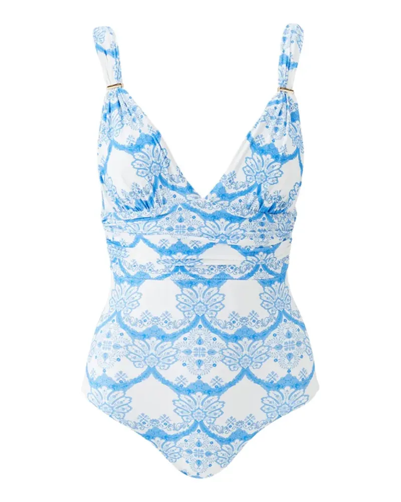 Melissa Odabash Panarea floral-print swimsuit - Weiß Weiß