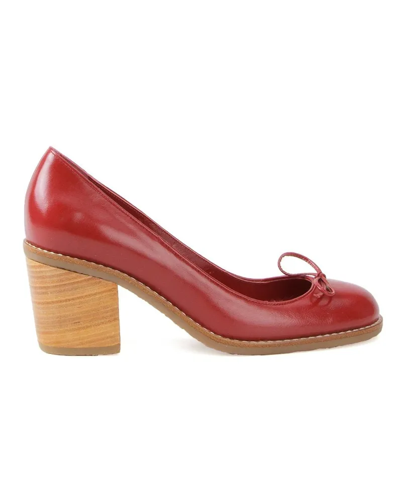 Sarah Chofakian Pumps mit Blockabsatz - Rot Rot