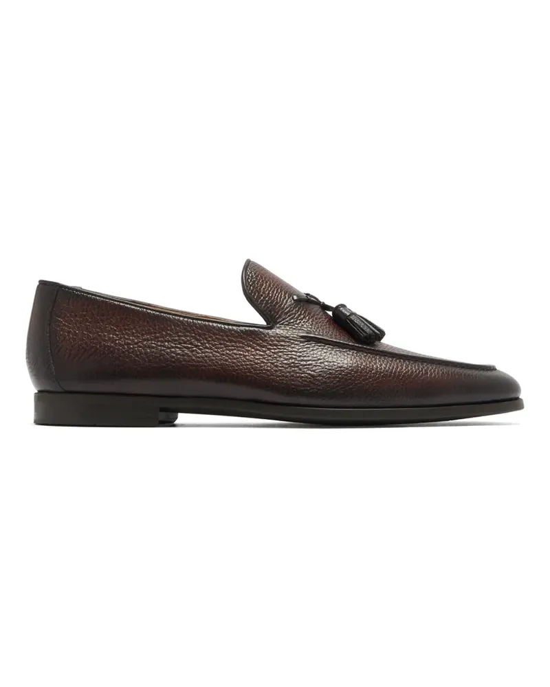 Magnanni tassel-detail grained leather loafers - Braun Braun