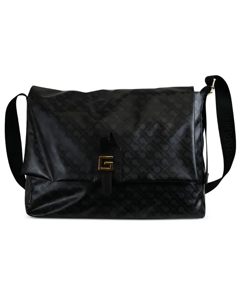 Gherardini Große Softy Tote Bag mit Logo-Print - Schwarz Schwarz