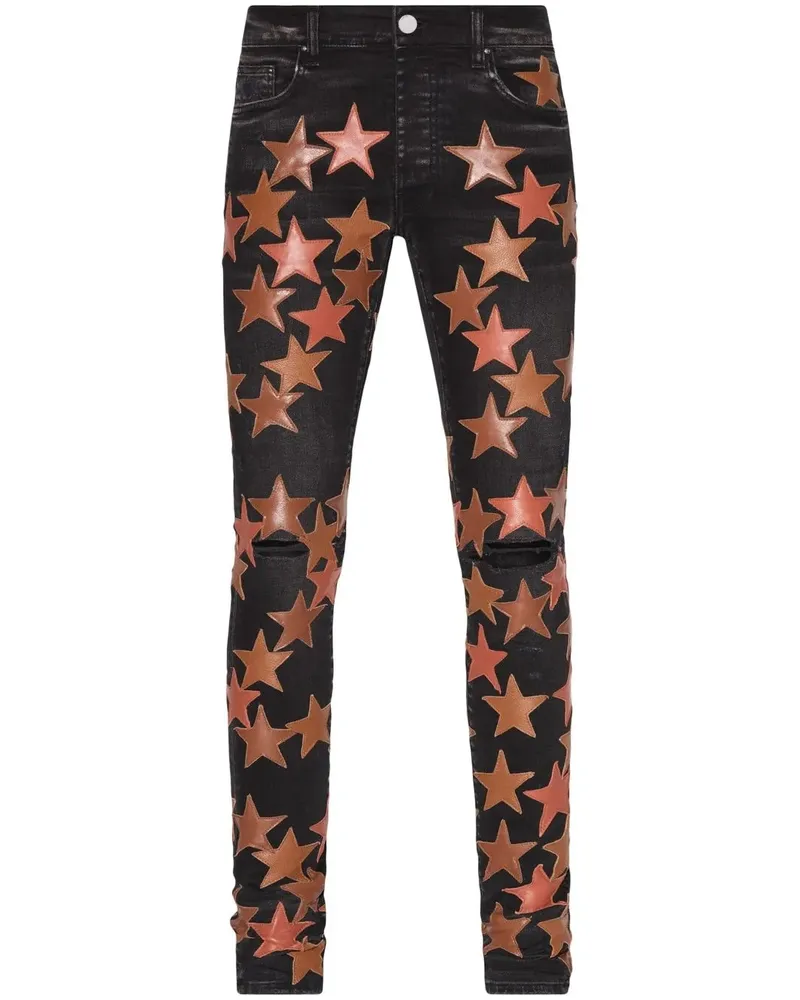 Amiri Tief sitzende Chemist Skinny-Jeans - Schwarz Schwarz