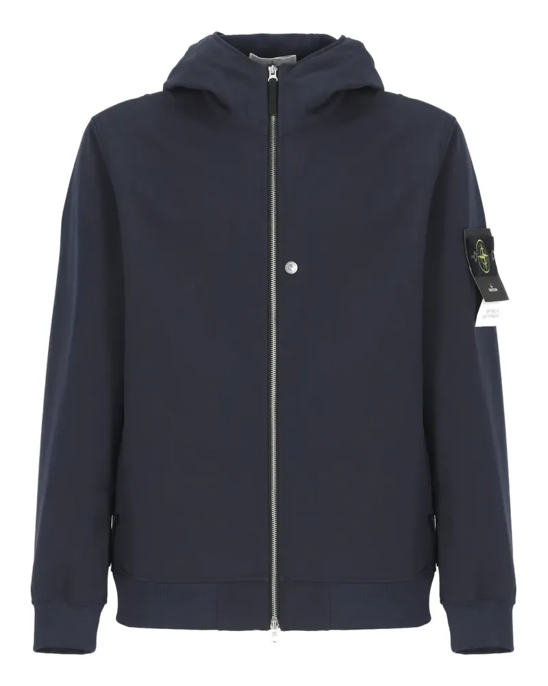 Stone Island Hoodie mit Kompass-Patch - Blau Blau