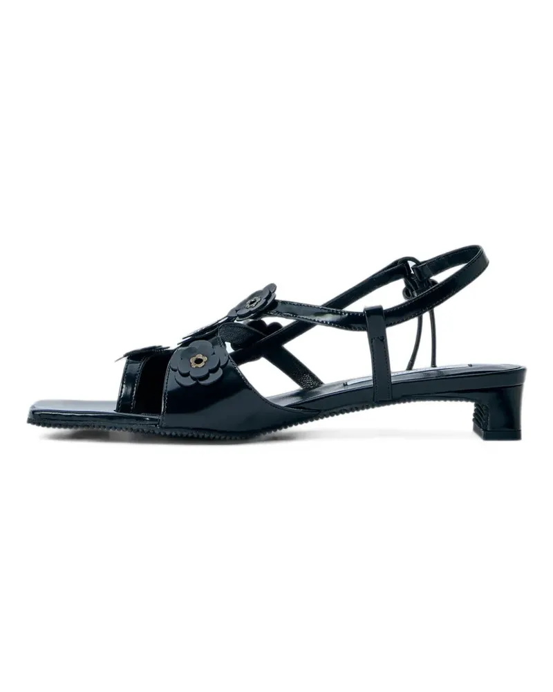 Cecilie Bahnsen Carna floral-embellished slingback sandals - Schwarz Schwarz