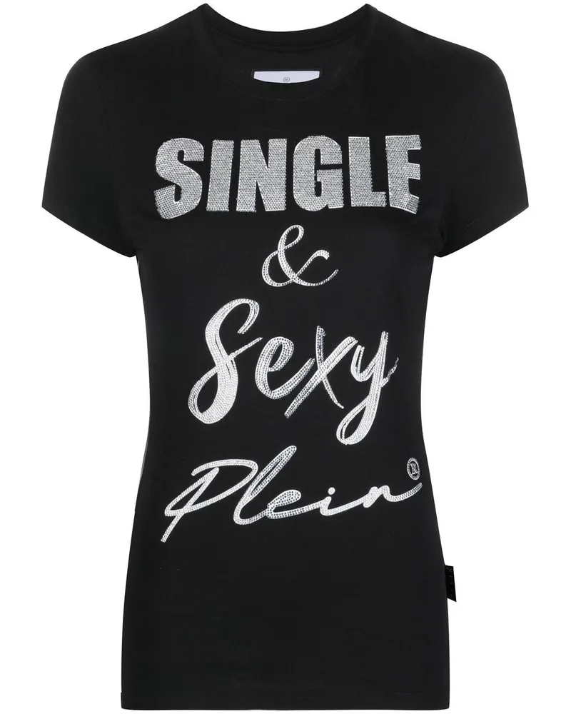 Philipp Plein T-Shirt mit grafischem Print - Schwarz Schwarz