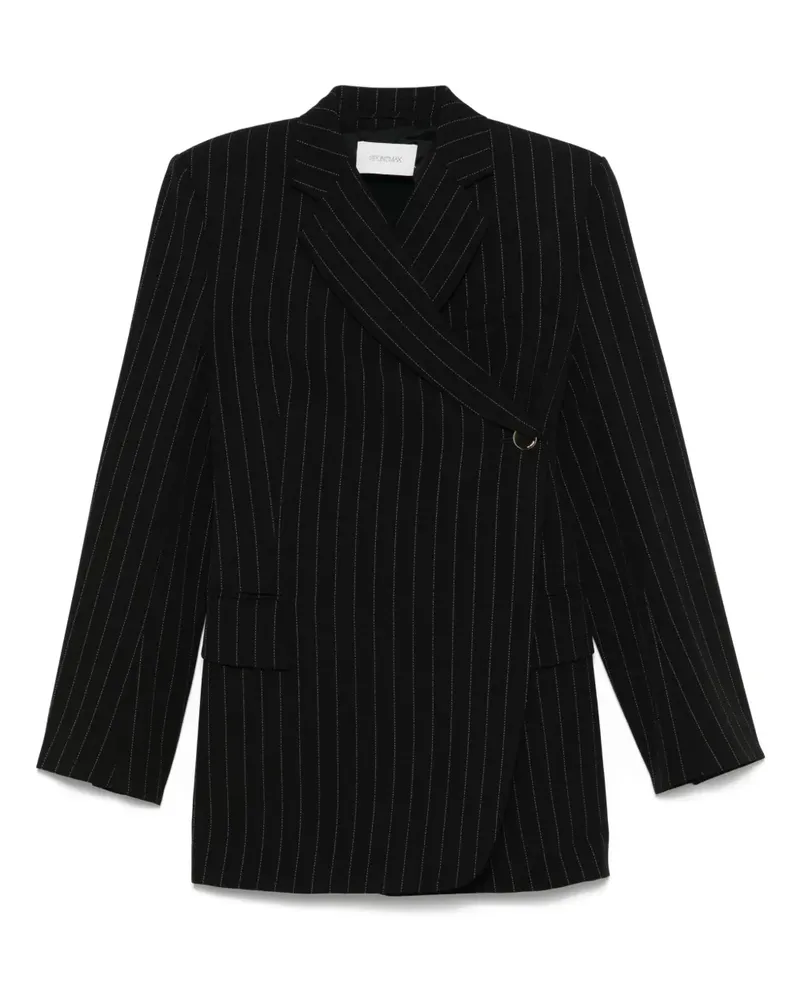 SPORTMAX Sakko mit Nadelstreifen - Schwarz Schwarz