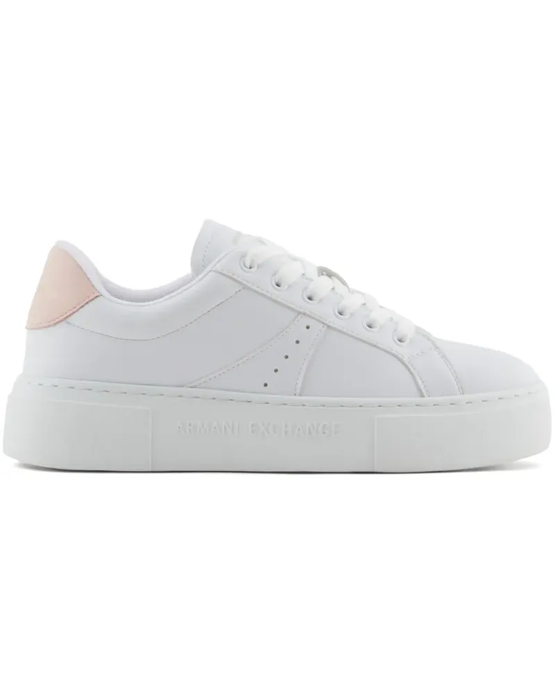 Armani Exchange Sneakers mit Logo-Prägung - Weiß Weiß