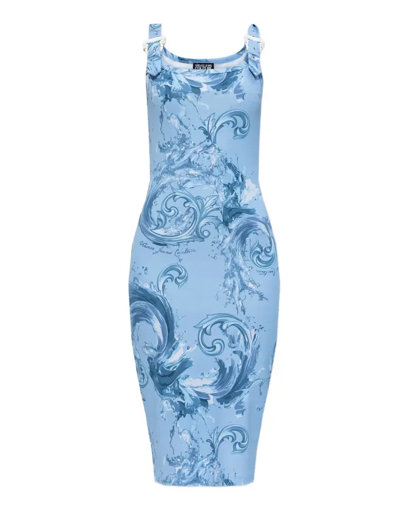Versace Jeans buckle print dress - Blau Blau