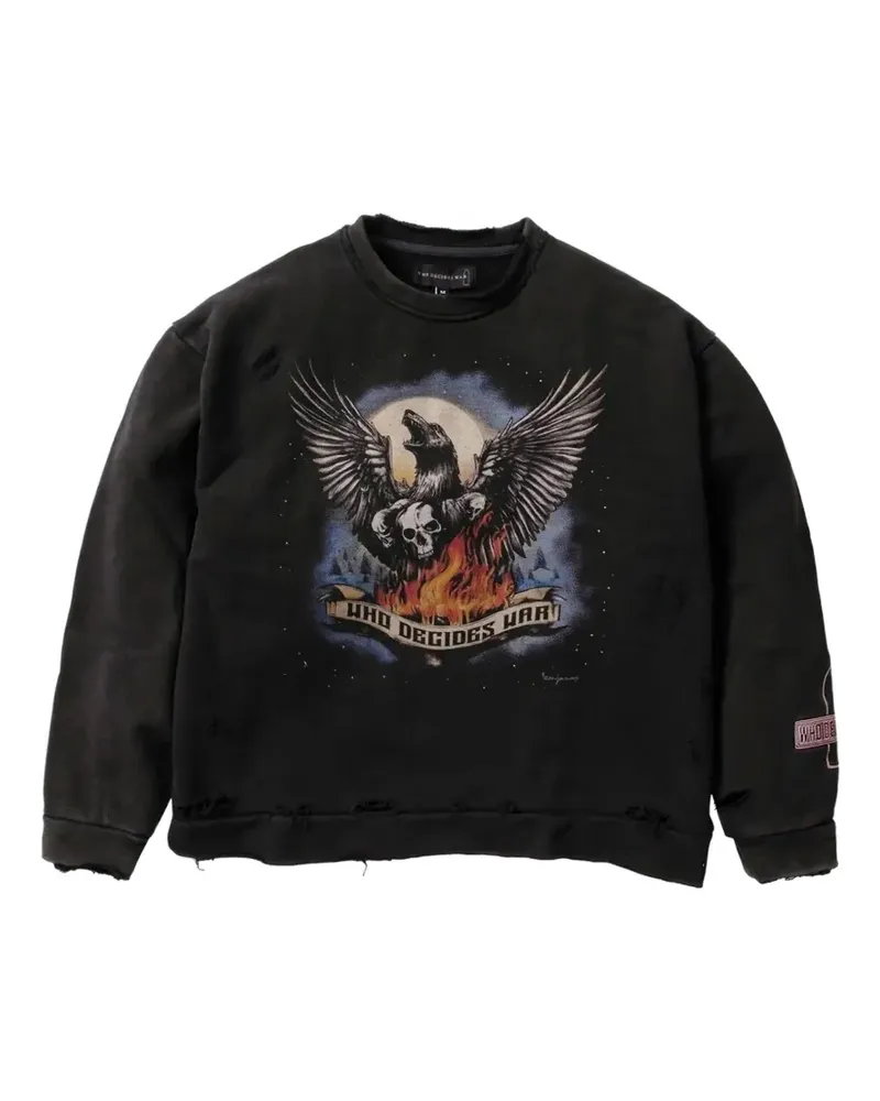 WHO DECIDES WAR Moon graphic sweatshirt - Grau Grau