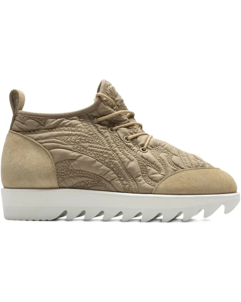 Hender Scheme Quilting Lace "Beige" Sneakers - Braun Braun
